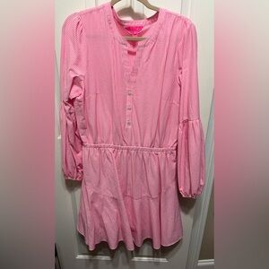 Lily Pulitzer Pink Striped Button-Down Dress